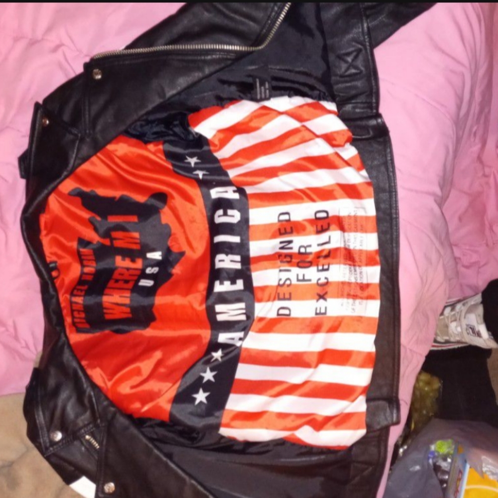michael hoban where MI jacket genuine leather